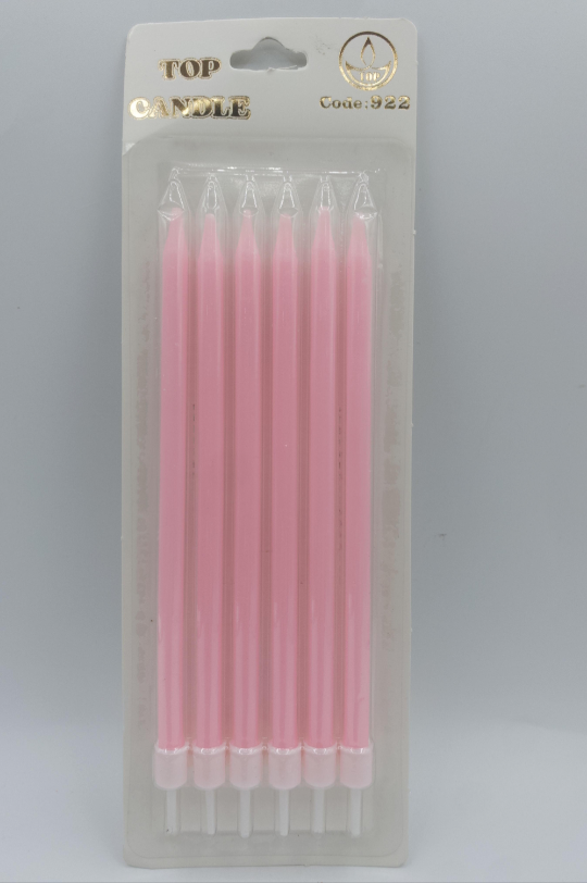 Pembe Doğum Günü Mumu 6 Lı Kod: 922 